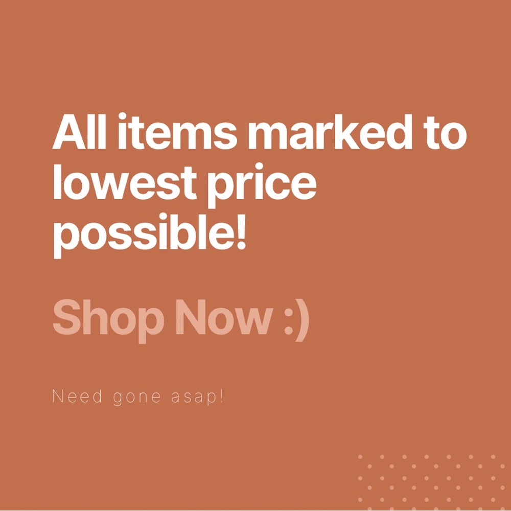 Whole closet has been marked down to lowest possible price, no low offers!